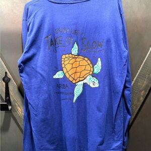 Blue Turtle Graphic Long Sleeve Tee